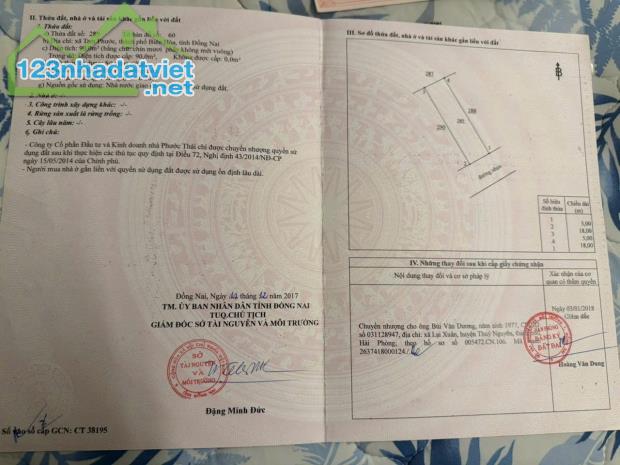Đất chính chủ- giá tốt chính chủ cần bán nhanh lô đất tại TP Biên Hòa, tỉnh Đồng Nai