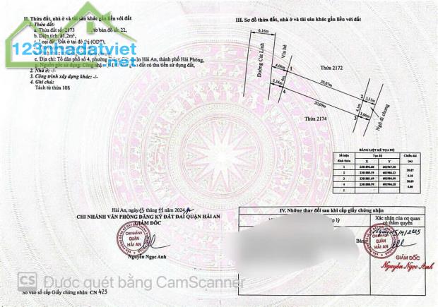 🌈🌈 Bán lô đất 2 mặt tiền mặt đường Cát Linh, Tràng Cát 81,2m2 giá 3,65 tỷ