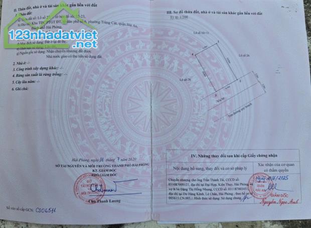 🌍🌍 Bán lô đất Tái Định Cư, Tràng Cát 60m2 giá 2,8 tỷ - 2