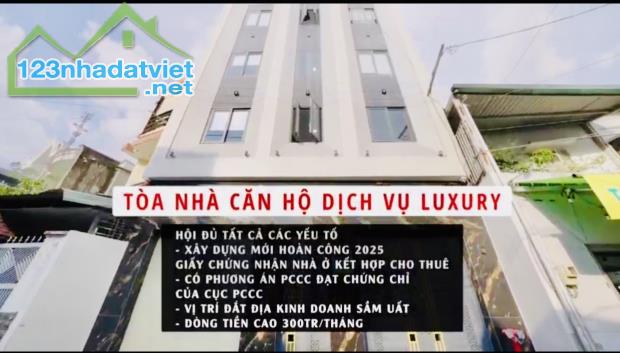TOÀ CHDV 210m2 NỞ HẬU - 8 TẦNG THANG MÁY + 75 PHÒNG CHO THUÊ 300TR/THÁNG = 3.6 TỶ/NĂM ~ 6.