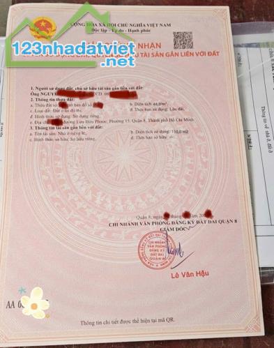Bán Gấp Nhà Hẻm Lưu Hữu Phước, P15, Q8 – 1 Trệt 2 Lầu, Gần Mai Hắc Đế thương lượng mạnh - 4