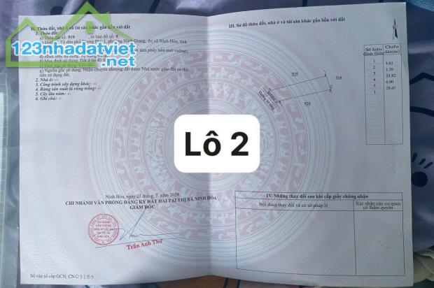 Bán đất full thổ cư gần đường Núi Sầm phường Hoà Thắng Khánh Hòa 0985451850 - 2