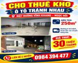 CHO THUÊ KHO XƯỞNG TẠI MẶT ĐƯỜNG VĨNH KHANG- NGỌC HỒI- THANH TRÌ- TP HÀ NỘI