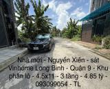 Nhà mới - Nguyễn Xiển - sát Vinhome Long Binh - Quận 9 - 4.5x11 - 3 tầng - 4.85 tỷ