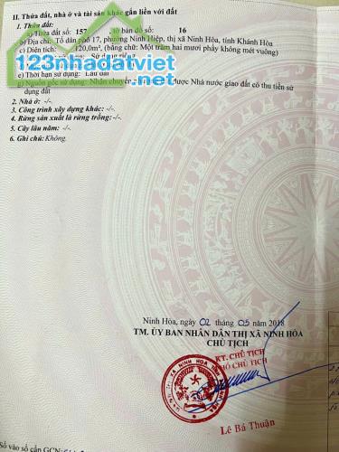 CHO THUÊ 3 LÔ ĐẤT LÂU DÀI – TRUNG TÂM PHƯỜNG NINH HIỆP, NINH HÒA, KHÁNH HÒA - 3