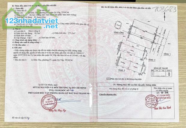 Bán nhà 2/ Lê Đức Thọ, P.7, Gò Vấp: 5 x 18, giá 13,5 tỷ. - 1