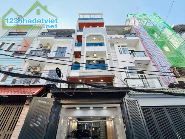 NHÀ ĐẸP PHAN HUY ÍCH - 63m2 6 TẦNG THANG MÁY - HẺM 8M - 13.8 TỶ