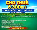 CHO THUÊ 6300m2 KHO, NHÀ XƯỞNG MỚI TINH TRONG KCN HỐ NAI 2, PHƯỚC TÂN, BIÊN HÒA, ĐỒNG NAI
