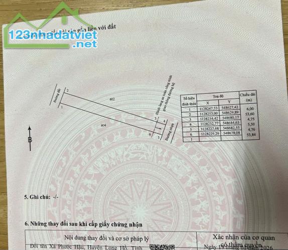 Chính chủ bán đất thổ cư xã Phước Hậu, huyện Long Hồ, tỉnh Vĩnh Long. - 2