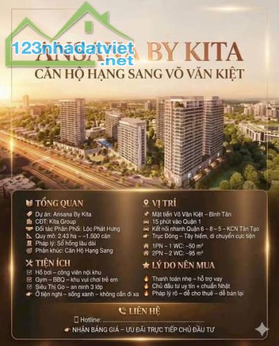 BÁN CĂN HỘ MẶT TIỀN ĐƯỜNG VÕ VĂN KIỆT- TÂN TẠO - BÌNH TÂN-NHẬN BOOKING-CHỌN CĂN ĐẸP