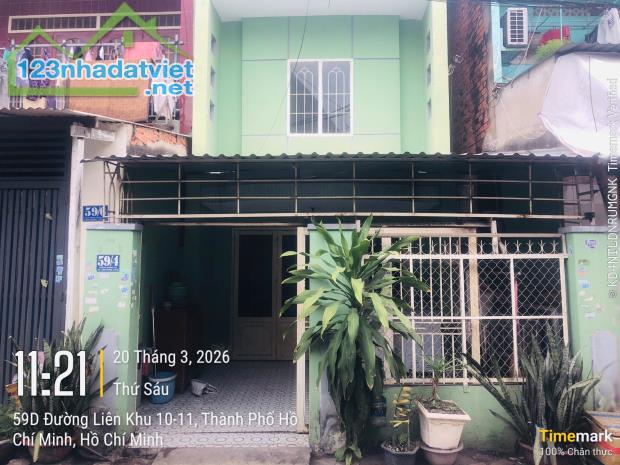 Bán nhà 59/4 đường Liên khu 10 - 11, Bình Trị Đông, Bình Tân, HCM - 1