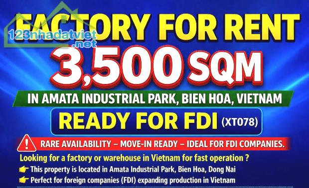 FACTORY FOR RENT IN AMATA INDUSTRIAL PARK, BIEN HOA, VIETNAM – 3,500 SQM – READY FOR FDI - 6