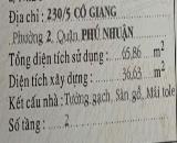 Nhà 2 tầng 3.8x10m 230/5 Cô Giang 6.5 tỷ