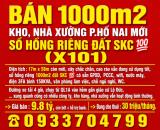 BÁN 1000m2 KHO, NHÀ XƯỞNG P.HỐ NAI, BIÊN HÒA, ĐỒNG NAI, SỔ HỒNG ĐẤT SKC 💯 GẦN GX LỘ ĐỨC