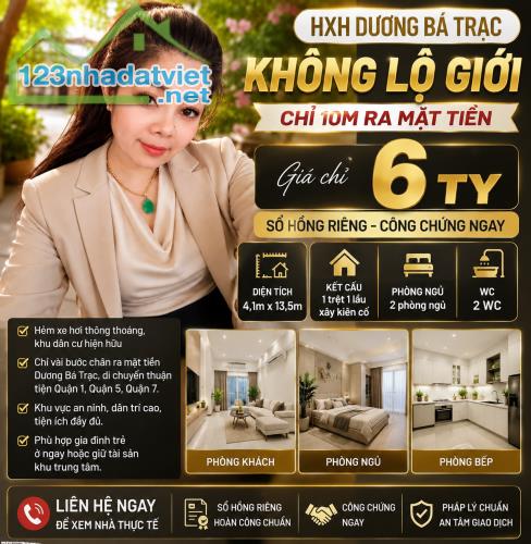 🔥 HXH DƯƠNG BÁ TRẠC – KHÔNG LỘ GIỚI – CHỈ 10M RA MẶT TIỀN 🔥