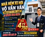 🏡 NHÀ HẺM XE HƠI VÕ VĂN VÂN – 63M² – 2 TẦNG – 4 TỶ 750  Đường: Võ Văn Vân