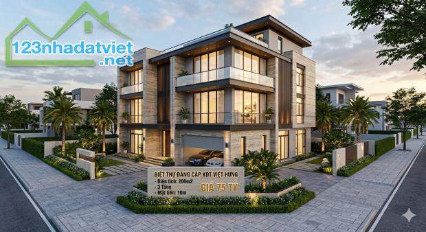 BÁN BIỆT THỰ VIỆT HƯNG 200M2- 3 Tầng Thô- AN SINH ĐỈNH- 75 Tỷ