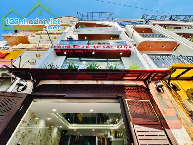 NHÀ 2 MẶT HẺM Ô TÔ – 4,5M X 20M – CHỈ 8,3 TỶ ÍT