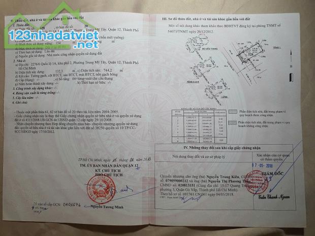 BÁN CHDV 30P CÓ THANG MÁY (8x20) MẶT TIỀN TÔ KÝ, TRUNG MỸ TÂY, Q.12
