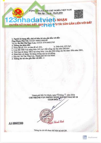 HOT HOT – CHÍNH CHỦ CẦN BÁN  LÔ ĐẤT MẶT TIỀN TẠI  xã Phạm Văn Hai, huyện Bình Chánh, - 2