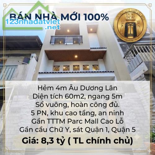 BÁN NHÀ ĐẸP 5 TẦNG BTCT CHẮC CHẮN, 5 PN, HẺM 4M, TT QUẬN 8, GẦN CẦU CHỮ Y, SHR, HOÀN CÔNG - 2