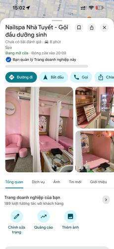 DO MỞ RỘNG QUY MÔ NÊN EM SANG MẶT BẰNG MỘT TIỆM NAIL VÀ MỘT TIỆM SPA NHỎ TẠI