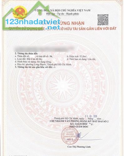 💥ĐẤT LONG PHƯỚC -💰2.15tỷ - 52m2 - Xây cao. 🍀Dân cư hiện hữu -🚘Đường 10m có lề. - 2