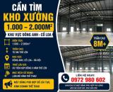 CẦN TÌM KHO XƯỞNG 1.000 – 2.000M2 TẠI ĐÔNG ANH – CỔ LOA
