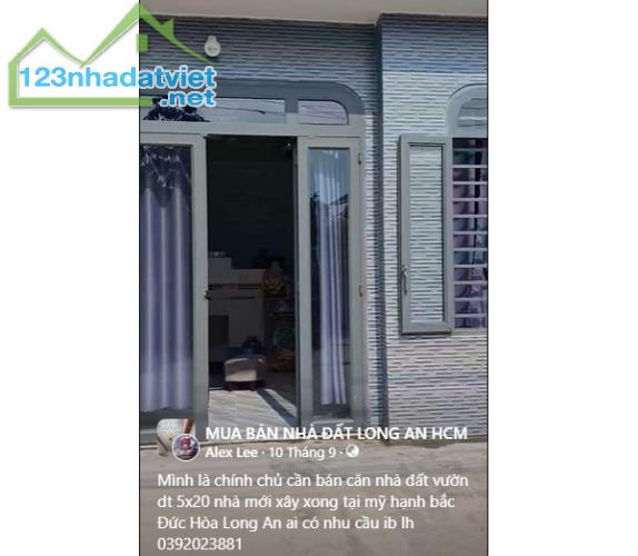 🔹Hot! Hot! Đầu tư sinh lời - Chính chủ bán nhà tại Mỹ Hạnh Bắc (Đức Hòa, Long An)