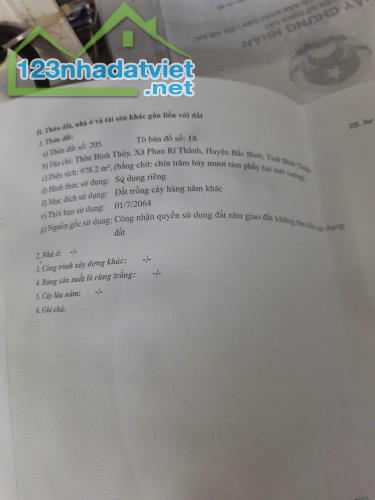 Cần tiền bán đất xã Phan Rí Thành, Bắc Bình, Bình Thuận. - 3