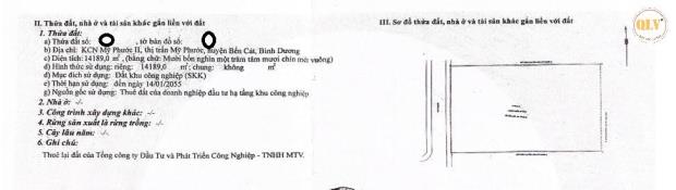 Bán nhà xưởng KCN Mỹ Phước – Bến Cát, Bình Dương 1.920 m²