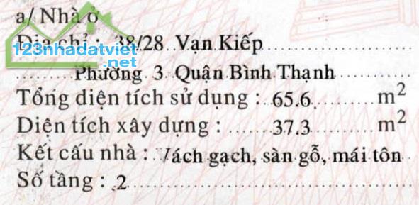 Nhà 2 tầng 5x8m, 38/28 Vạn Kiếp 5.1 tỷ