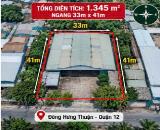 XƯỞNG 1.345M²  TÂN THỚI NHẤT- Q12 –  33M x41m– THUÊ 130TR/TH – CHỈ 114 TỶ